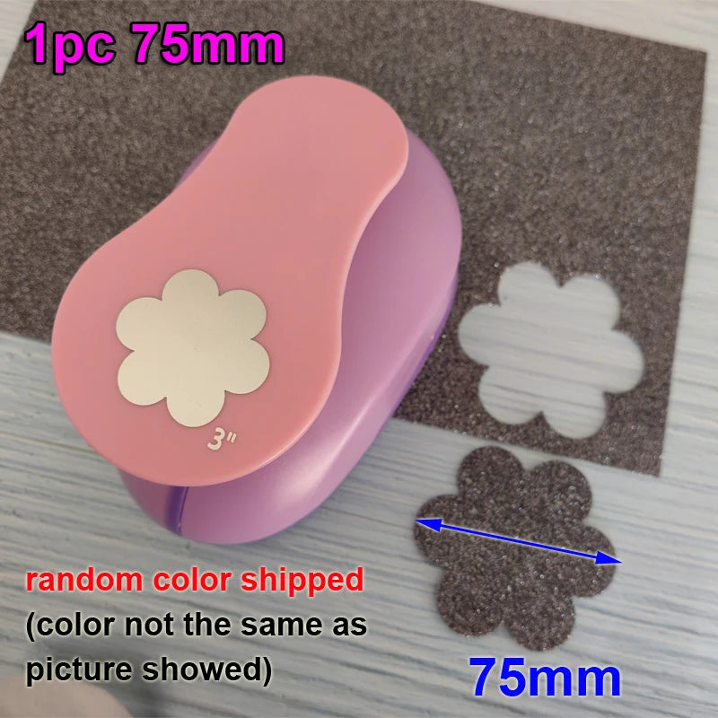 Furador de Papel Flor 6 Pétalas 1,5cm a 7,5cm para Scrapbook Paper Craft EVA DIY 1 Unidade