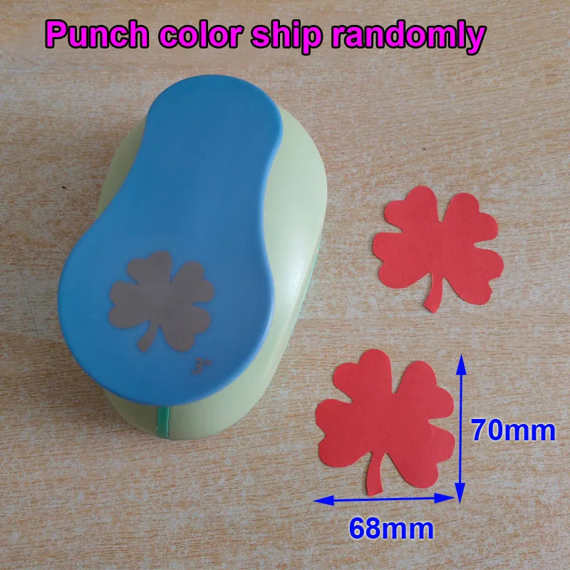 Furador de Papel Trevo da Sorte 14mm, 35mm ou 70mm para Scrapbook Paper Craft EVA DIY 1 Unidade