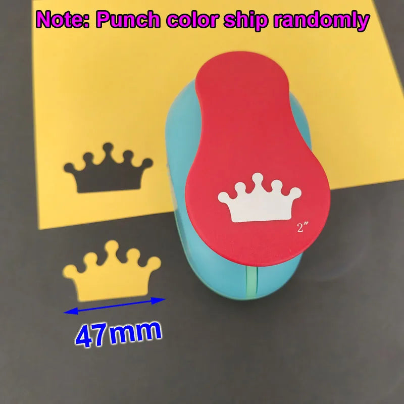 Furador de Papel Coroa 14mm a 75mm para Scrapbook Paper Craft EVA DIY 1 Unidade