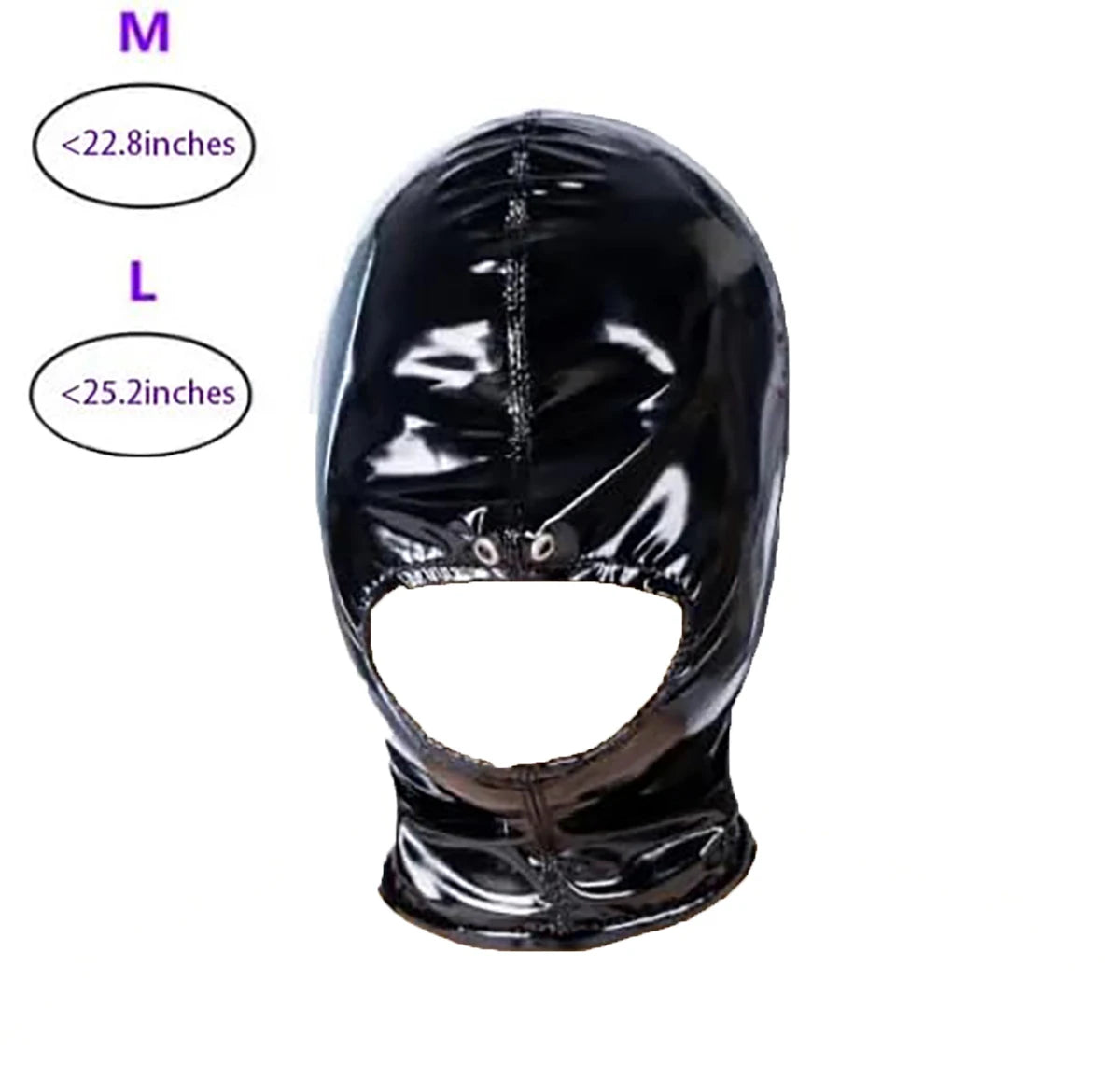 Máscara Fetichista de Látex com Ziper