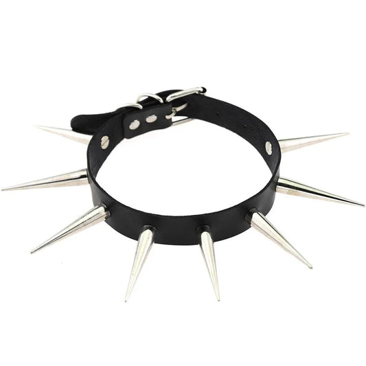 Choker Unissex Punk com Spikes