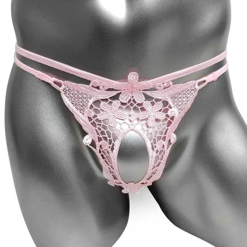 Tanga Masculina em Renda com Abertura Frontal