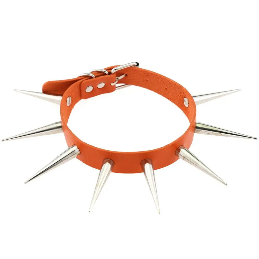 Choker Unissex Punk com Spikes
