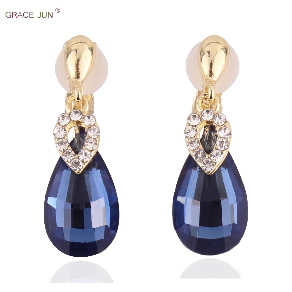 Brinco de Pressão Gota com Cristais