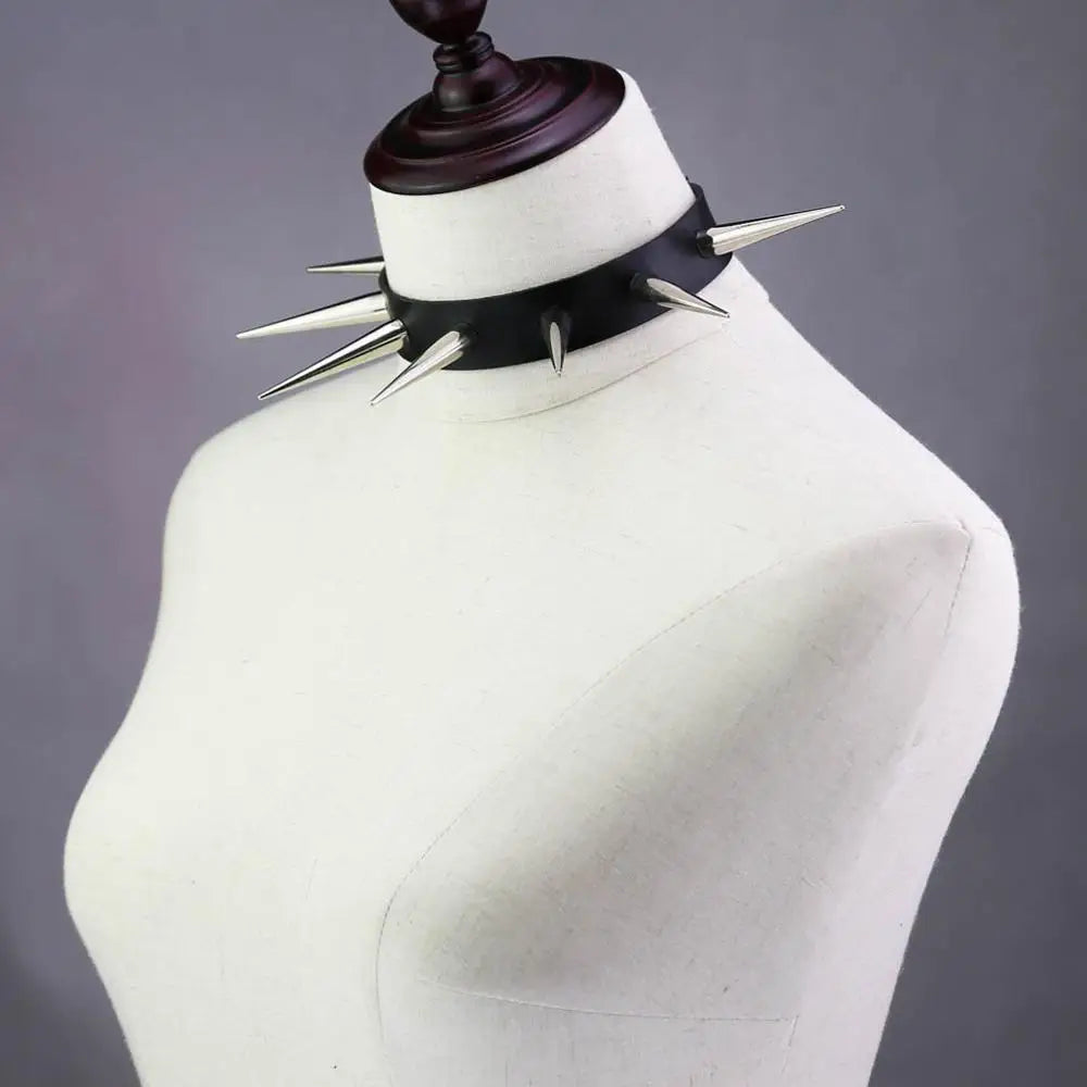 Choker Unissex Punk com Spikes