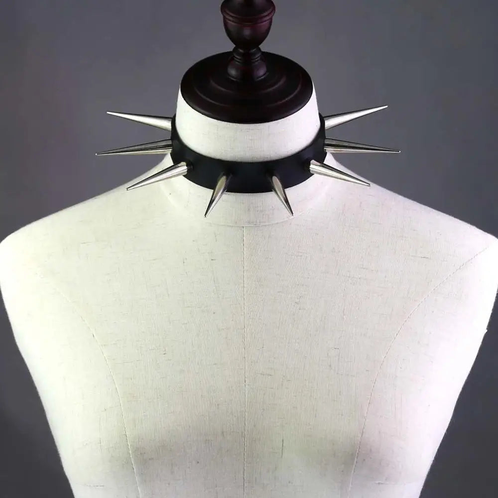 Choker Unissex Punk com Spikes