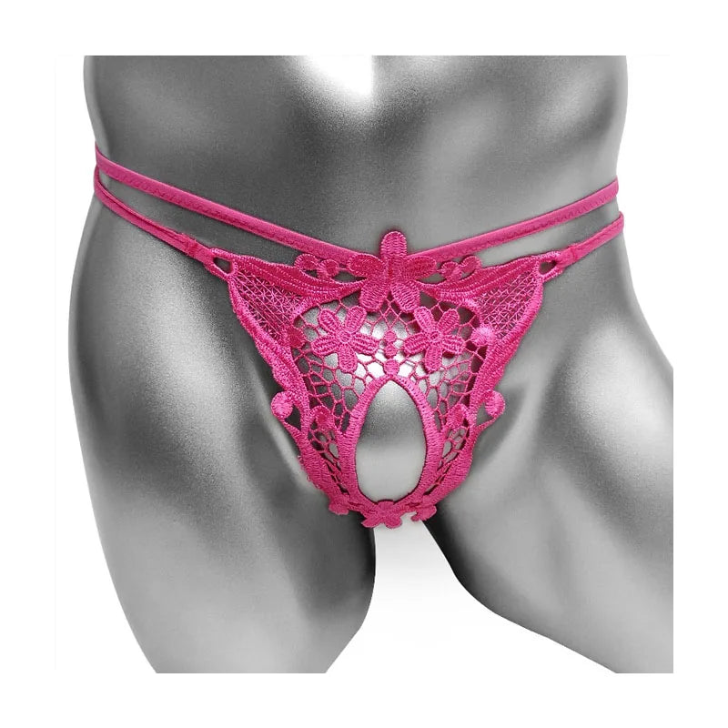 Tanga Masculina em Renda com Abertura Frontal