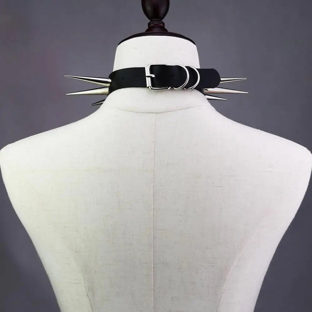 Choker Unissex Punk com Spikes