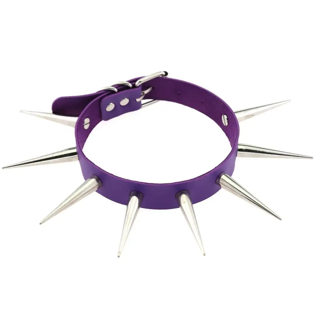 Choker Unissex Punk com Spikes