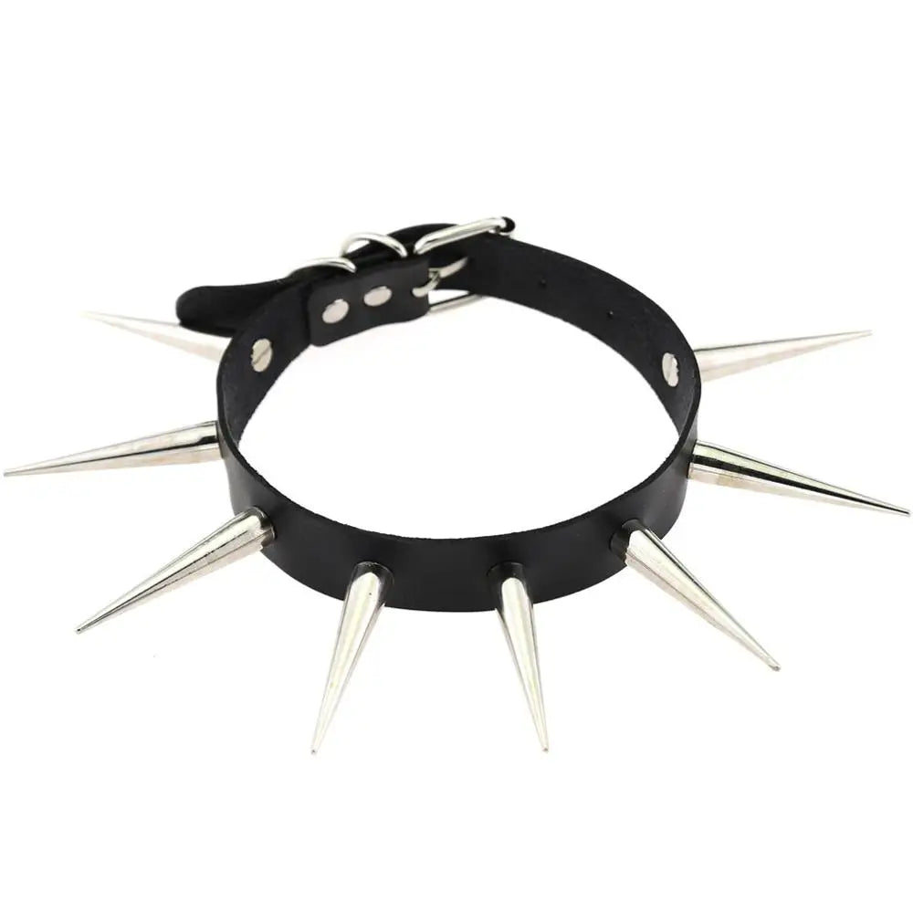 Choker Unissex Punk com Spikes