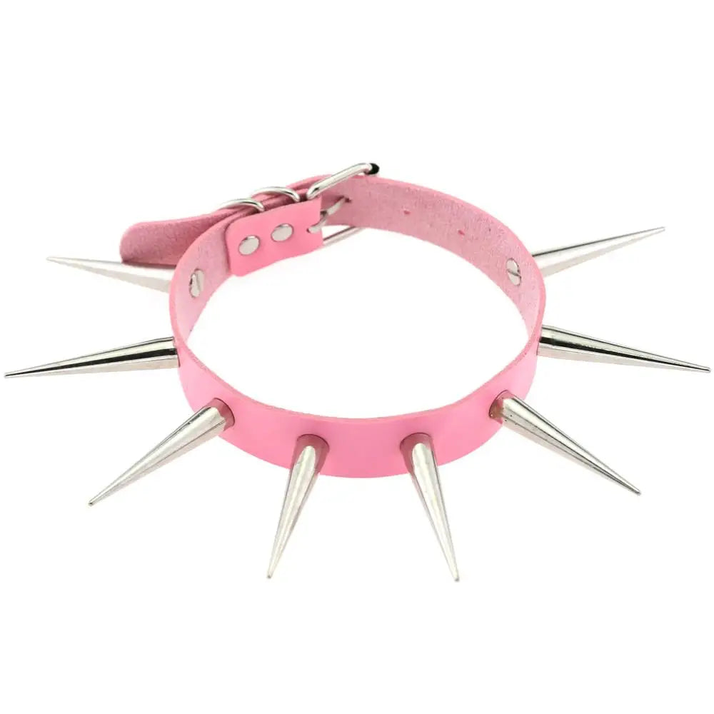 Choker Unissex Punk com Spikes
