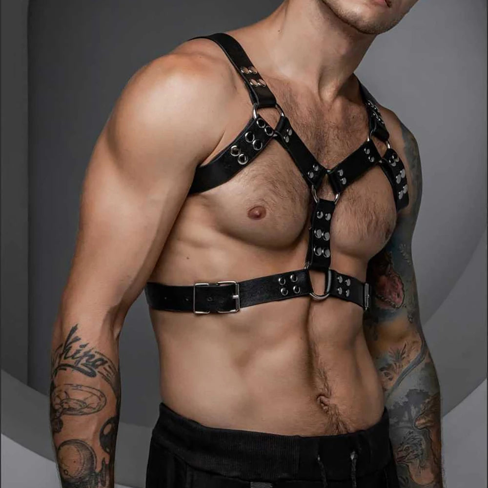 Harness Masculino em Couro Sintético