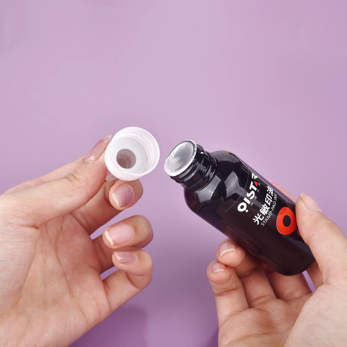 Tinta para Carimbo Fotossensível 50ml em 12 Cores para Carimbos e Papelaria Criativa