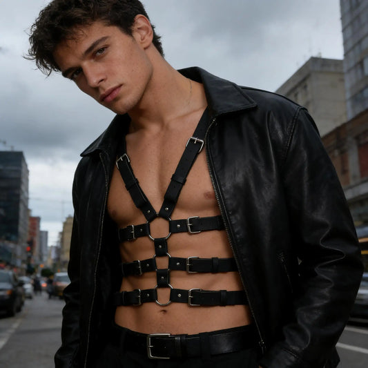 Harness Masculino em Couro Sintético