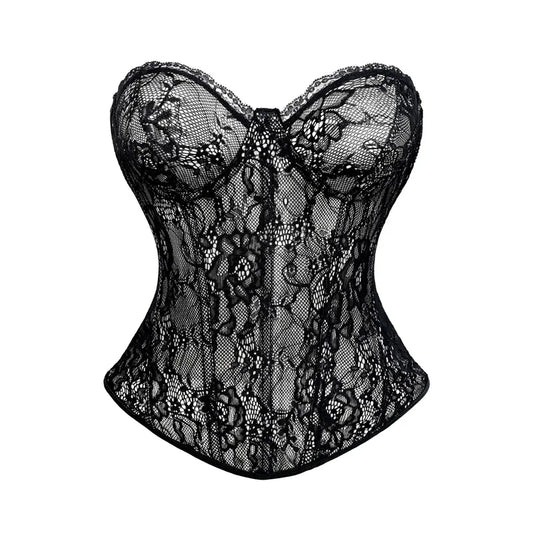 Espartilho Feminino Vintage em Renda