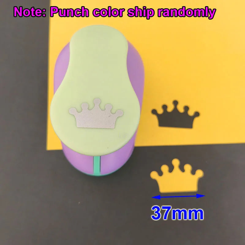 Furador de Papel Coroa 14mm a 75mm para Scrapbook Paper Craft EVA DIY 1 Unidade