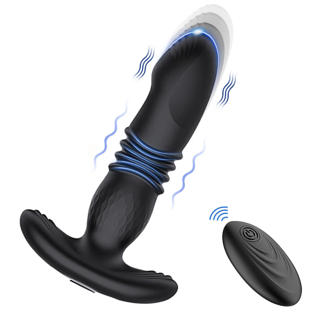 Vibrador Anal Masculino com Controle por Bluetooth e Estimulador de Próstata