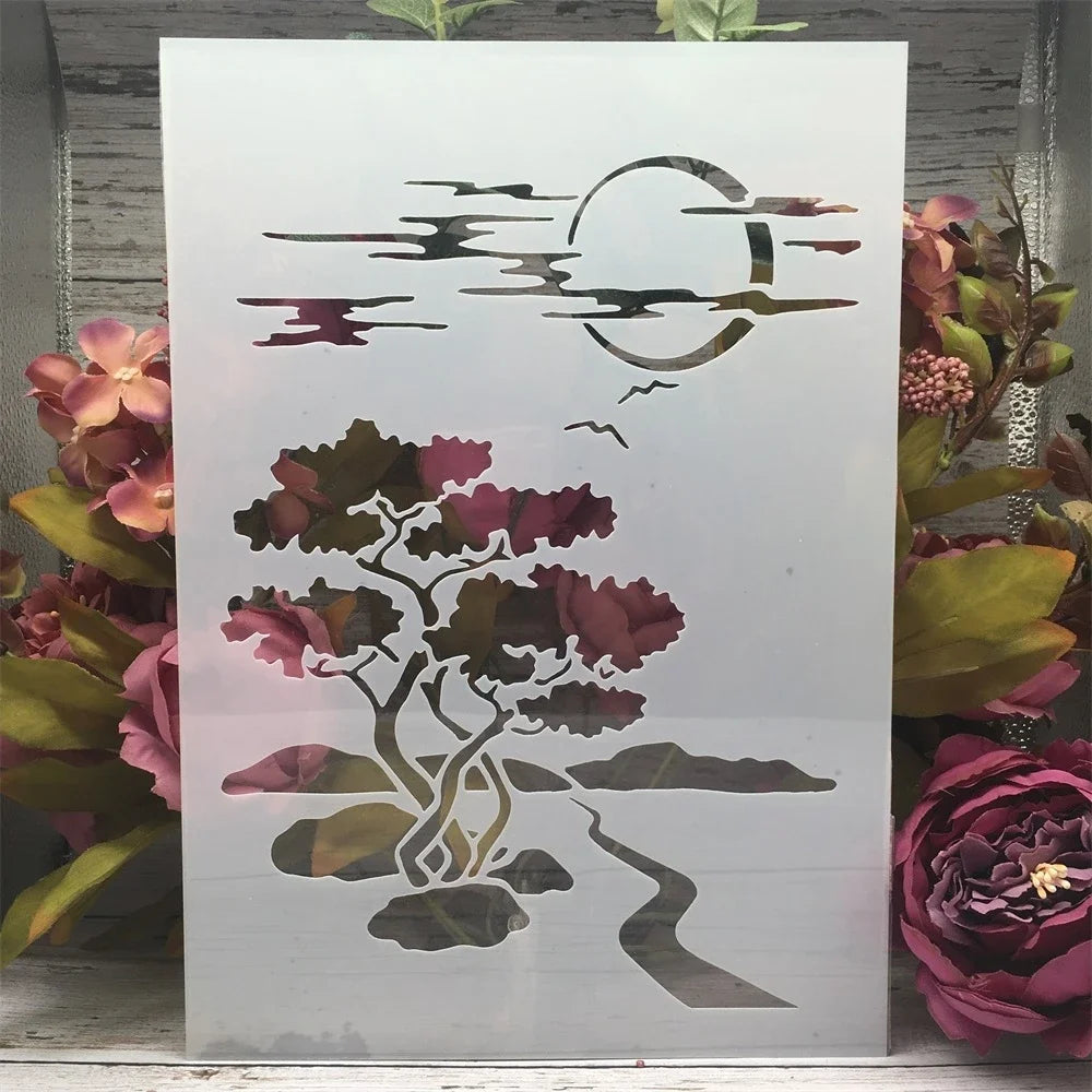 Estêncil Ramo de Rosas para Scrapbook, Journaling e Pintura Decorativa
