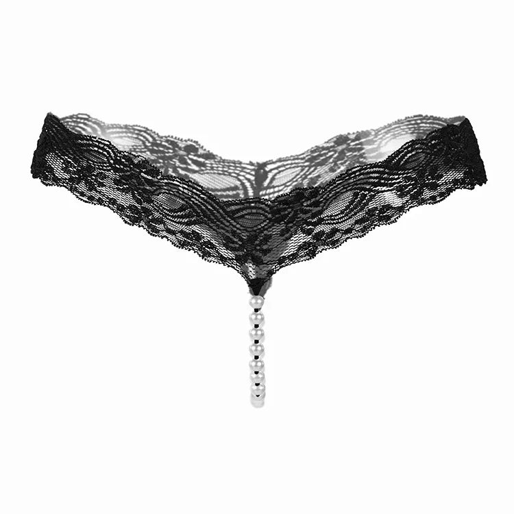 Calcinha Feminina em Renda com Pérolas