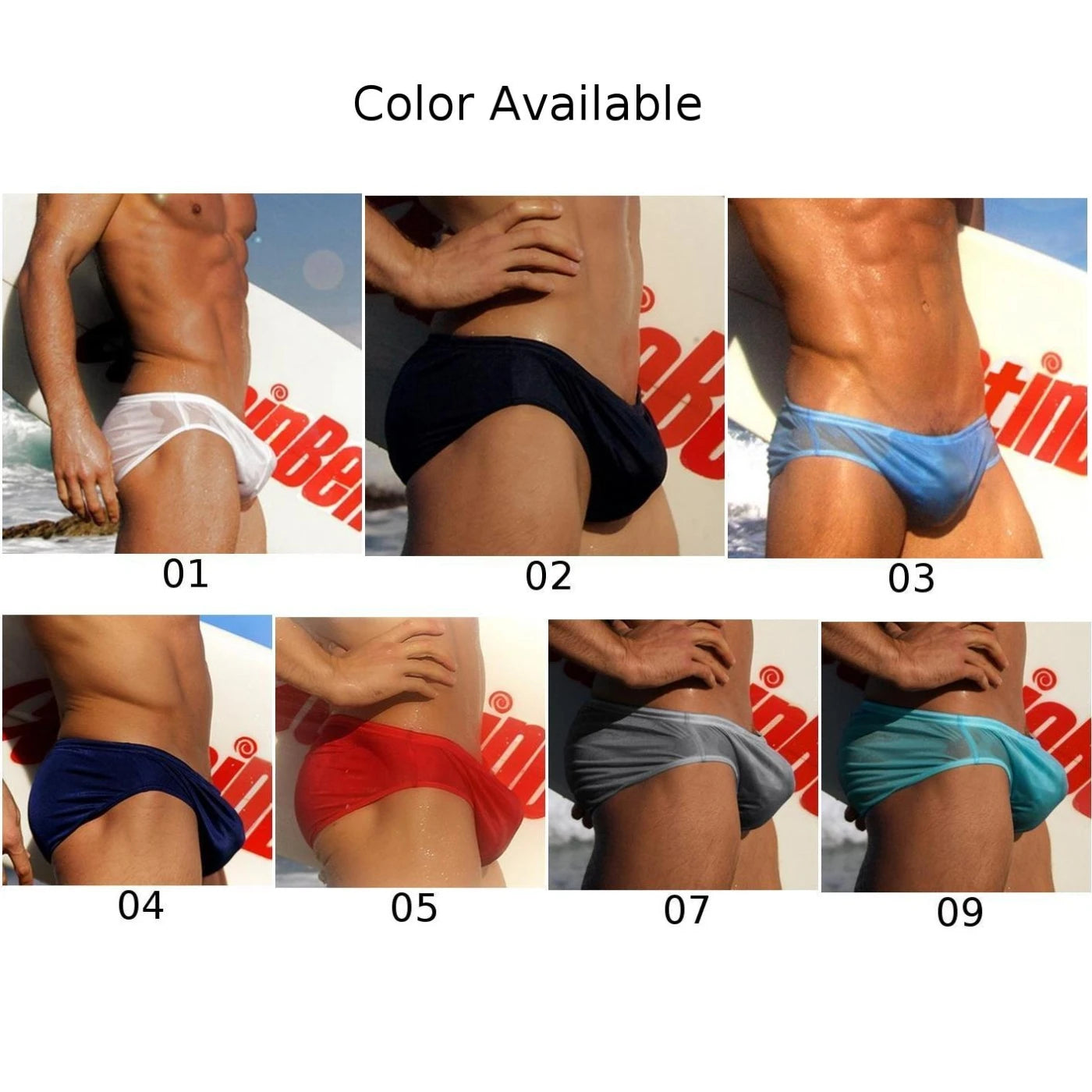 Sunga Masculina de Cintura Baixa com Pouch — Swimwear Transparente