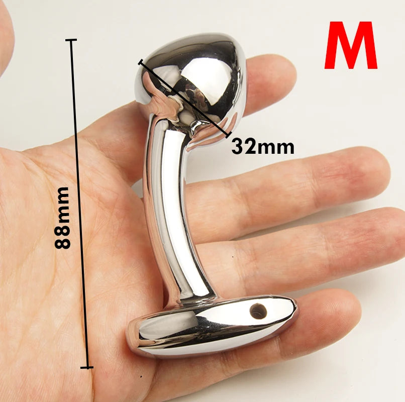 Plug Anal Metálico Curvado