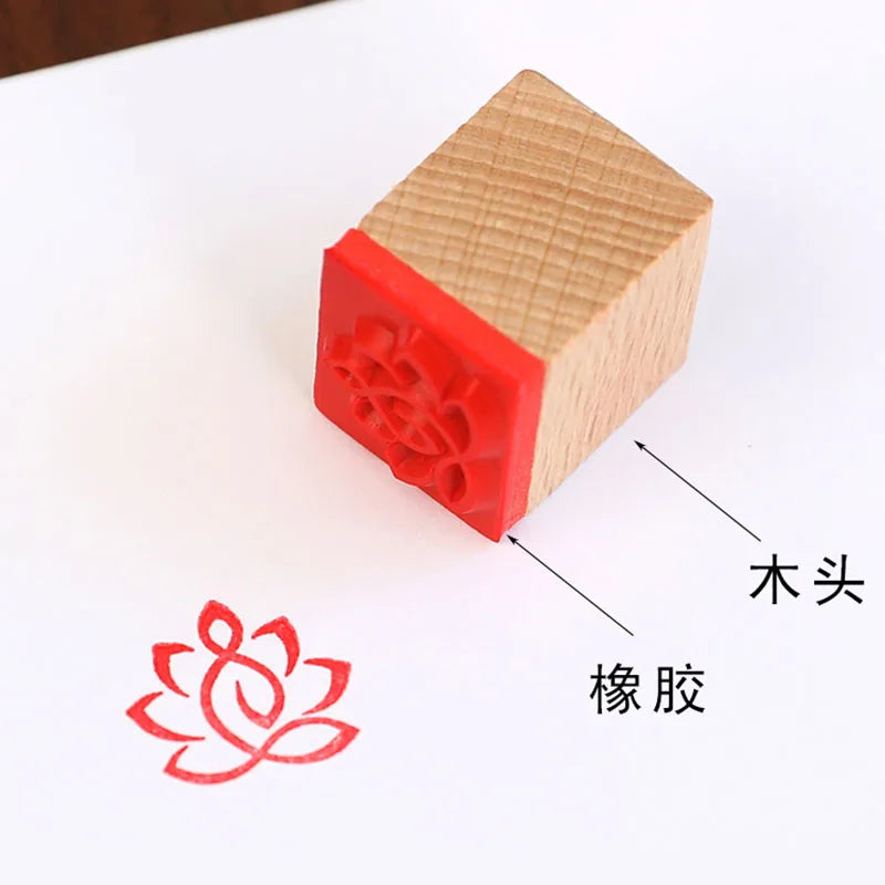 Carimbo Chinês de Flores, Pássaros e Animais para Scrapbook e Papelaria Criativa