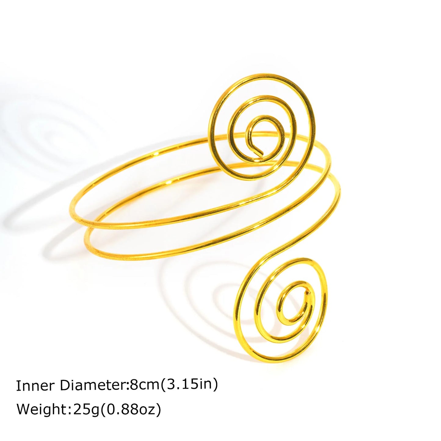 Pulseira de Braço Espiral Minimalista