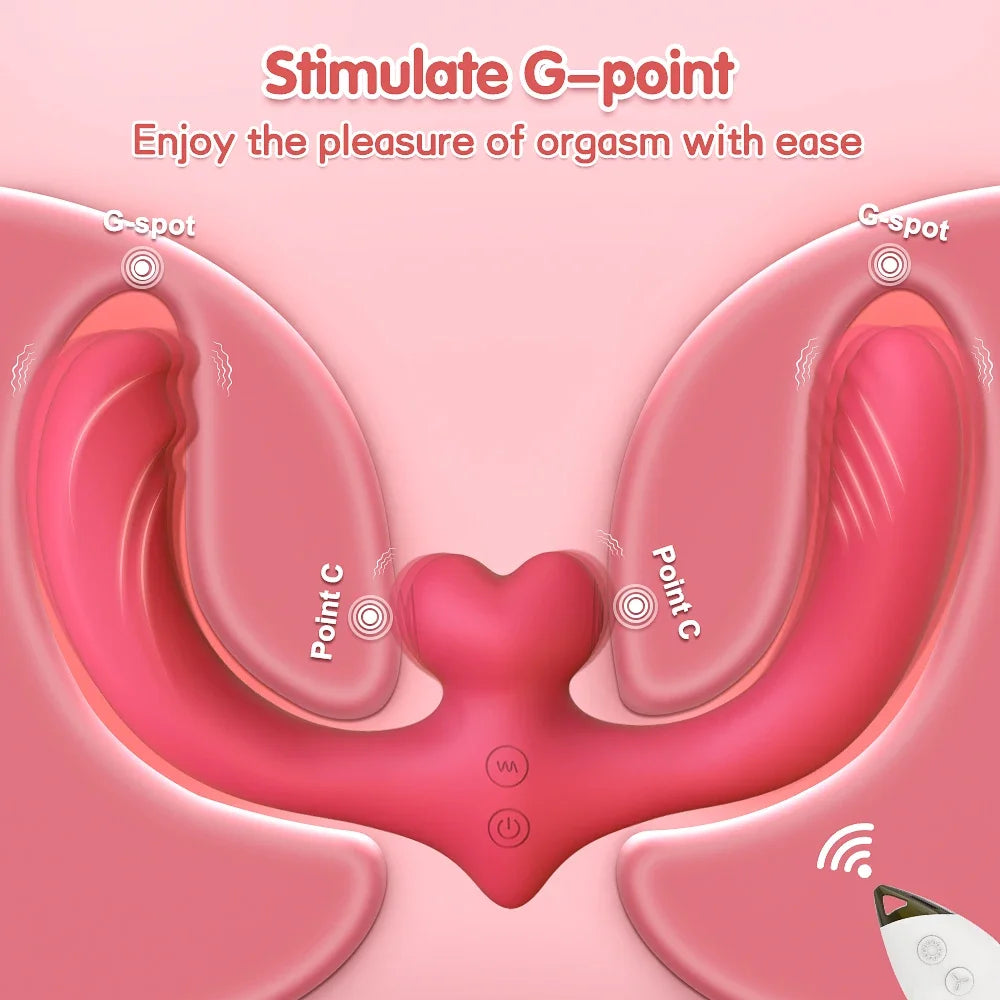 Vibrador Duplo com Estimulador de Clitóris