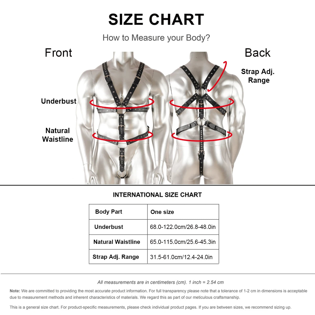 Harness Masculino em Couro Sintético com Argola