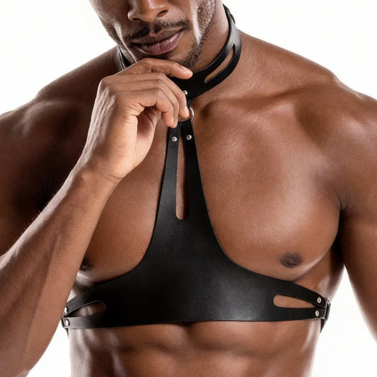 Harness Masculino Ajustável em Couro Sintético