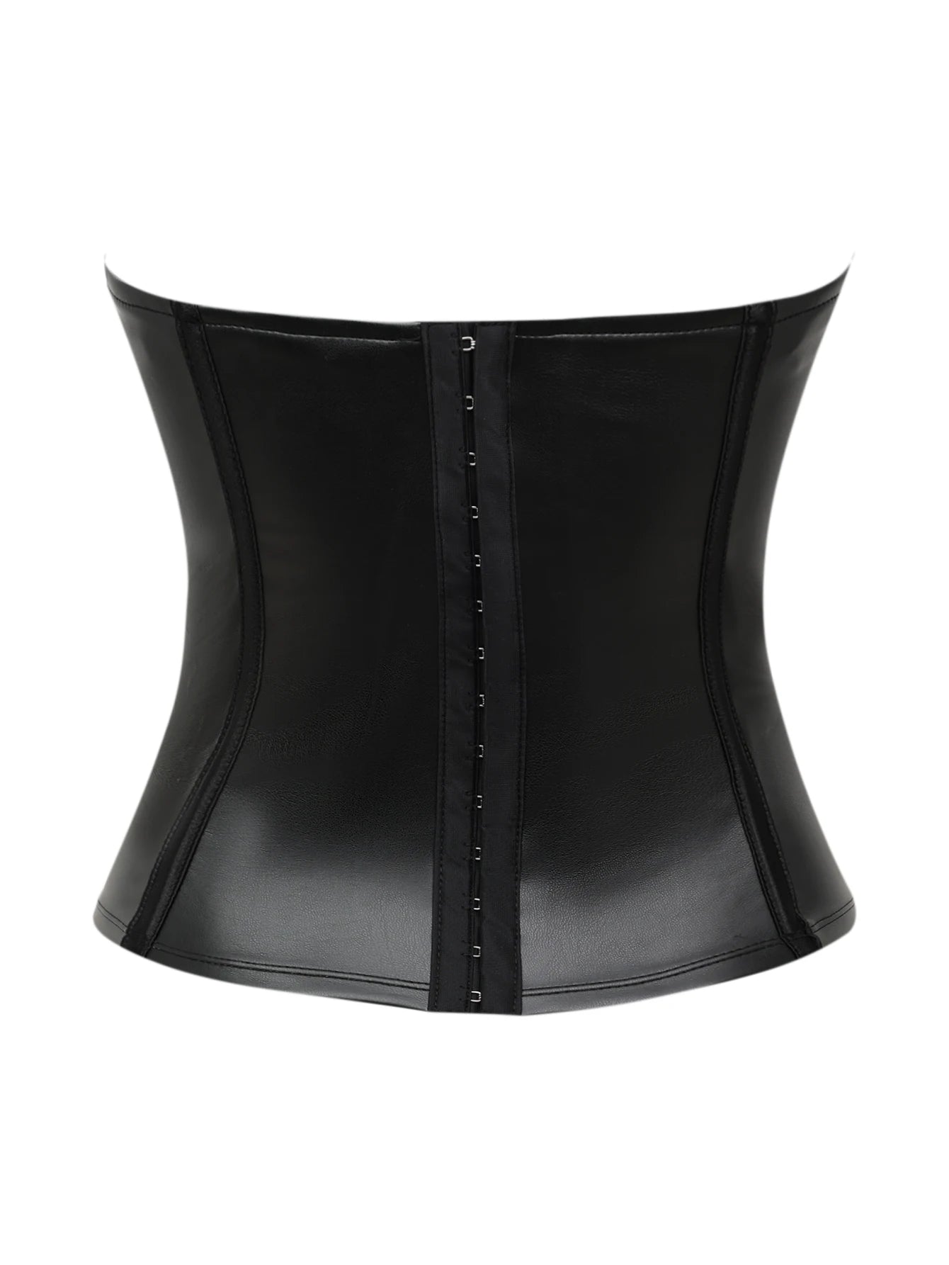 Corset Feminino em Couro Sintético Tomara-Que-Caia