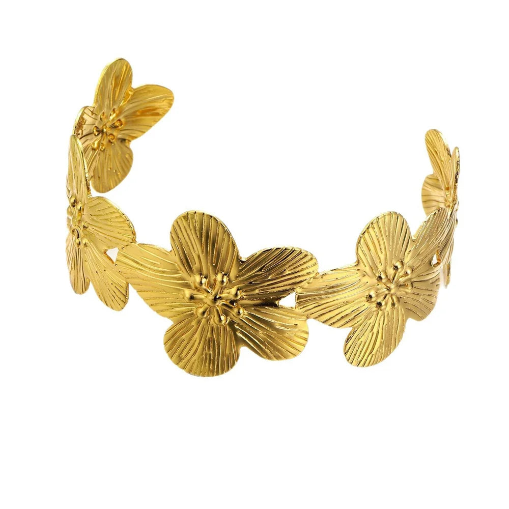 Bracelete Feminino Flores Vazadas