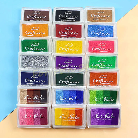 Almofada de Tinta Colorida para Carimbos de Madeira e Borracha DIY para Scrapbook e Papelaria