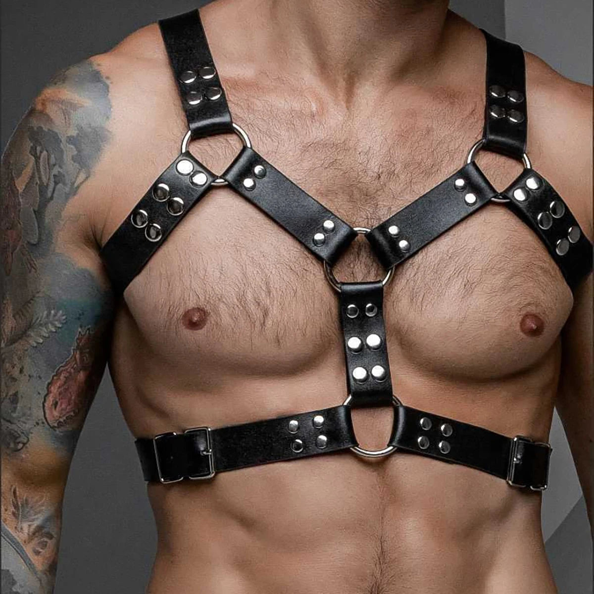Harness Masculino em Couro Sintético