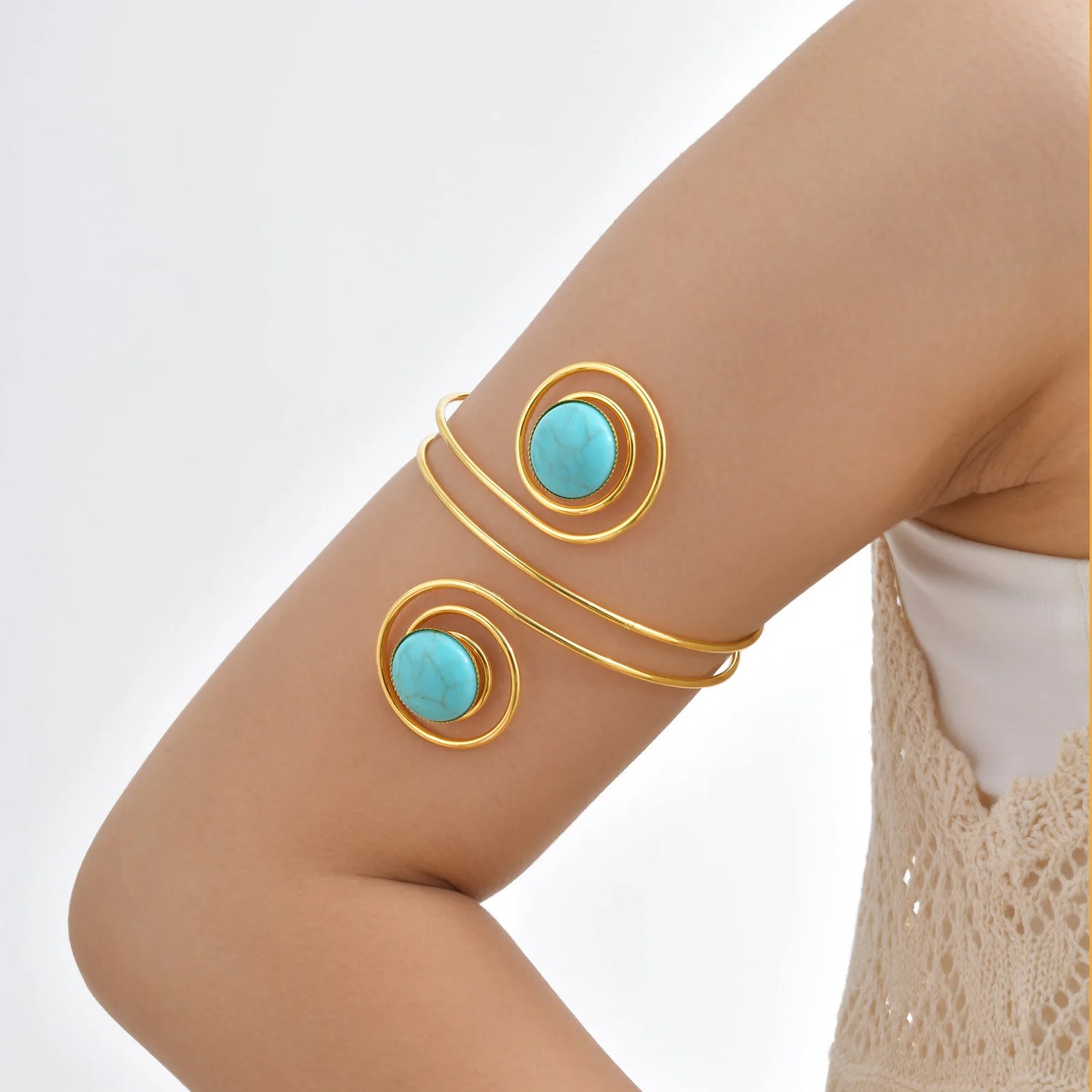 Pulseira de Braço Espiral Minimalista