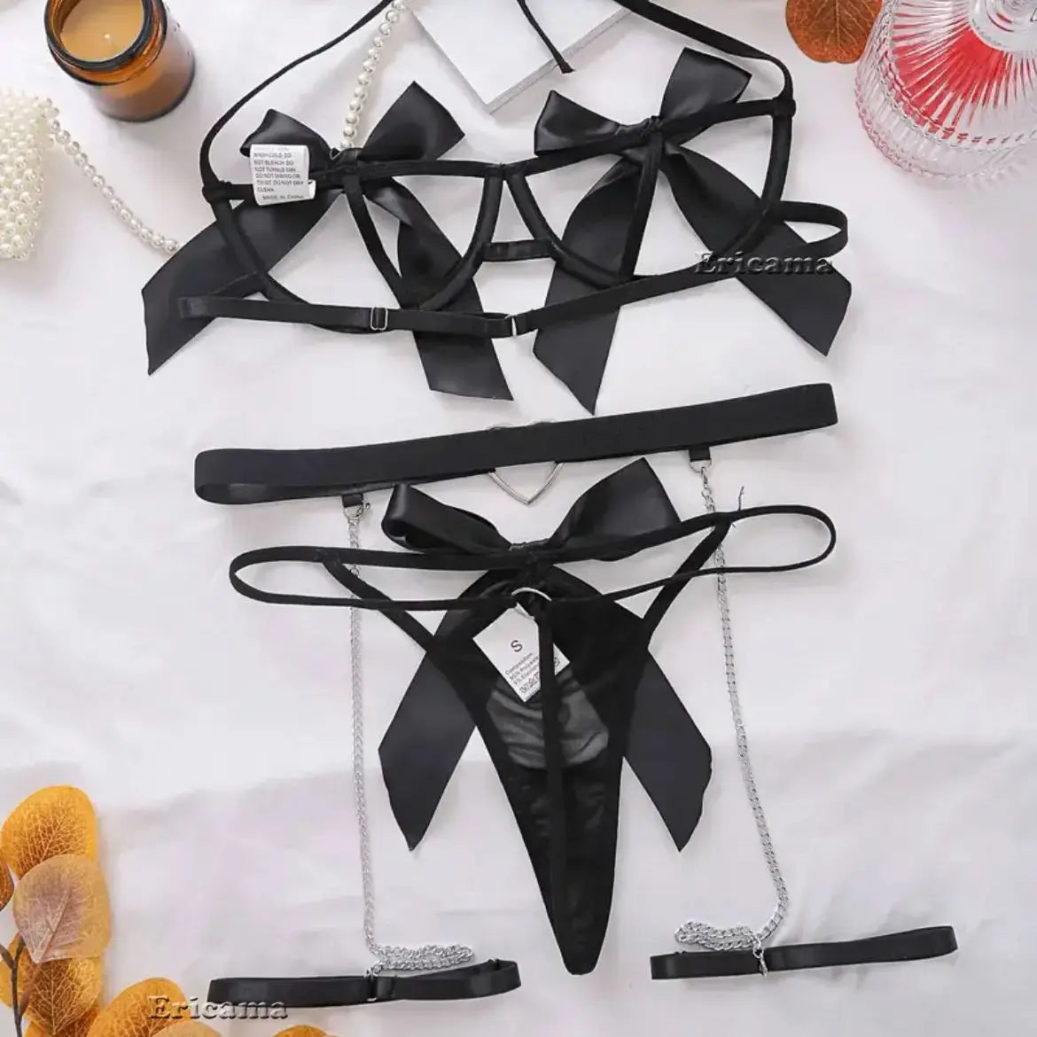 Conjunto de Lingerie Feminina em Renda