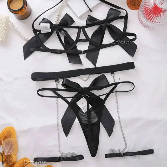 Conjunto de Lingerie Feminina em Renda