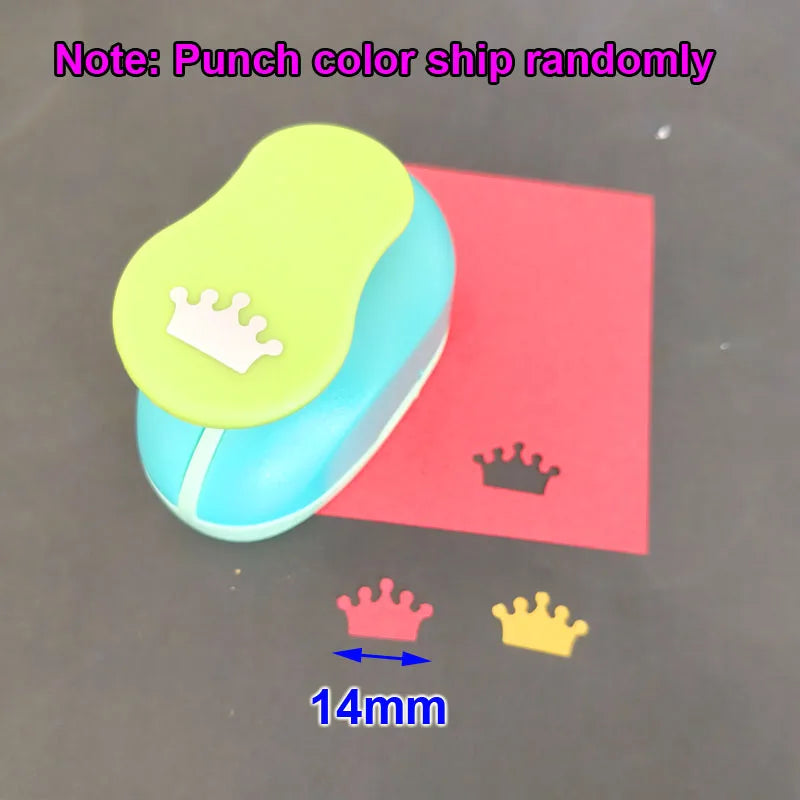 Furador de Papel Coroa 14mm a 75mm para Scrapbook Paper Craft EVA DIY 1 Unidade