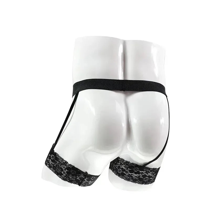 Cueca Masculina em Renda com Cinta-Liga