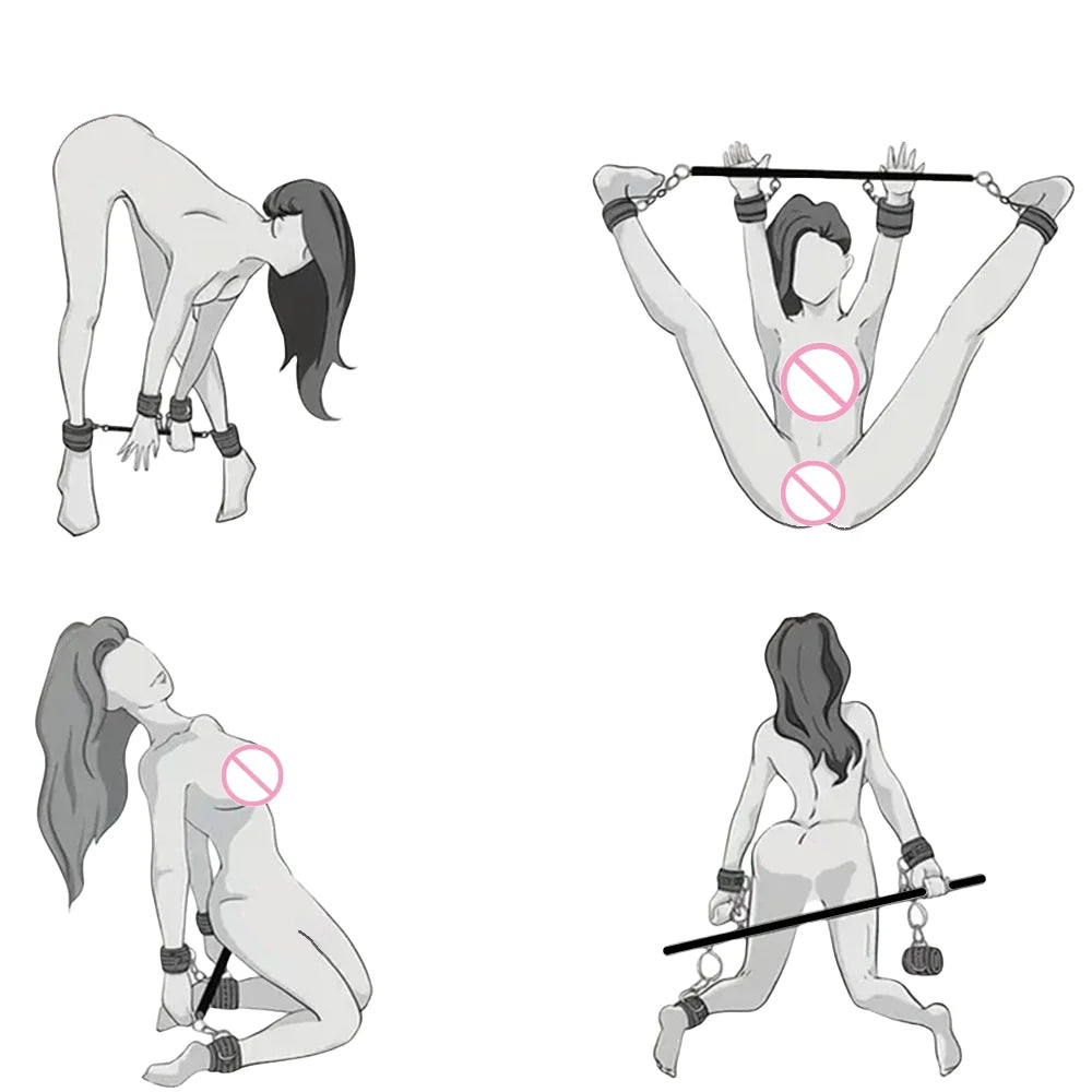 Kit BDSM de Algemas para Mãos e Pés
