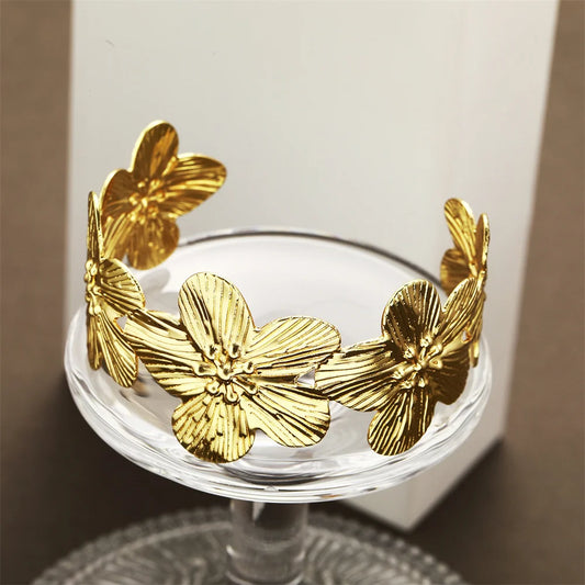 Bracelete Feminino Flores Vazadas