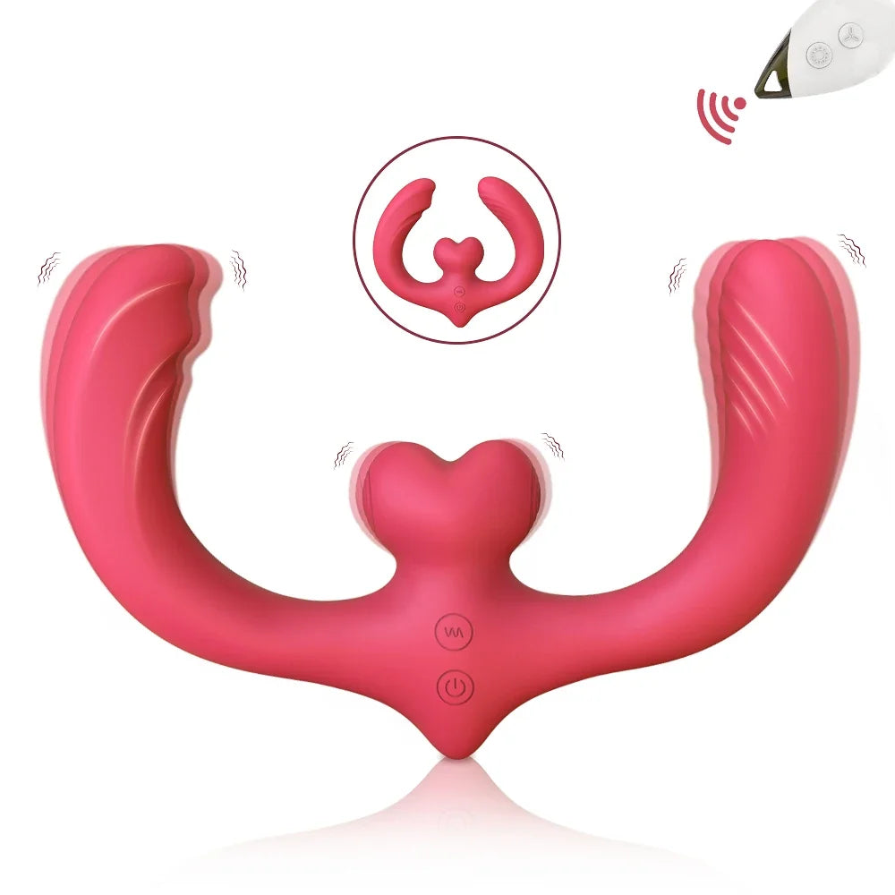 Vibrador Duplo com Estimulador de Clitóris