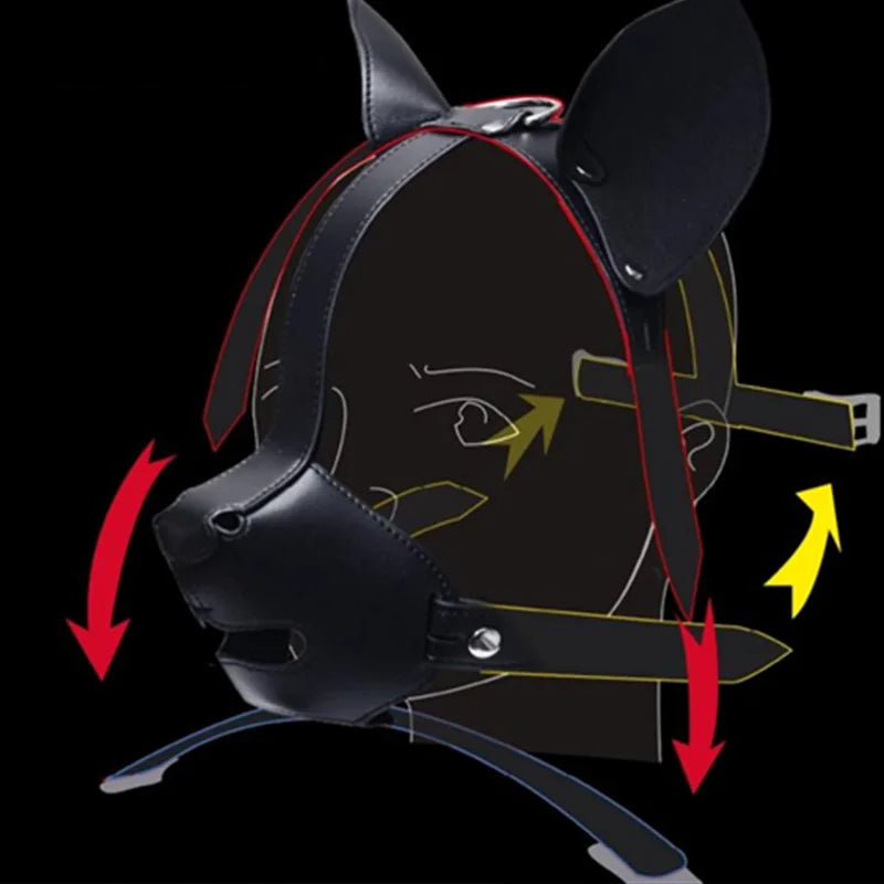 Máscara Puppy Play BDSM