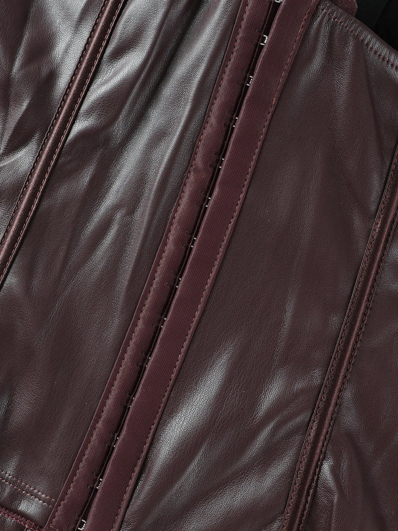 Corset Feminino em Couro Sintético Tomara-Que-Caia