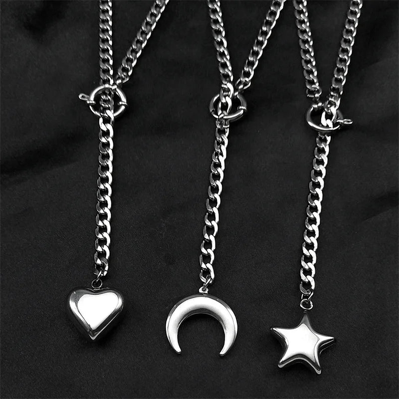 Colar com Corrente Longa e Pingente O-Ring