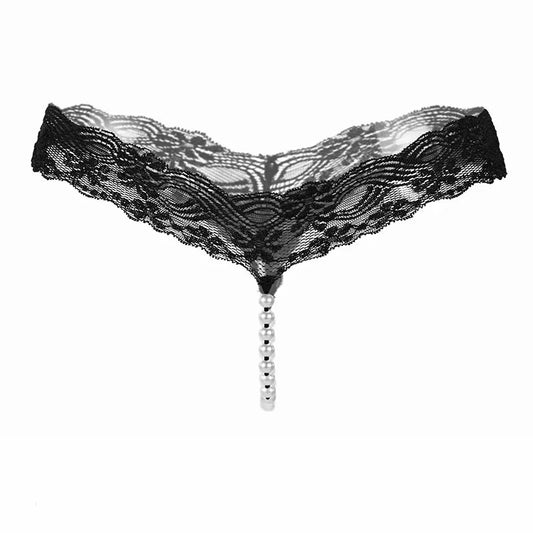 Calcinha Feminina em Renda com Pérolas