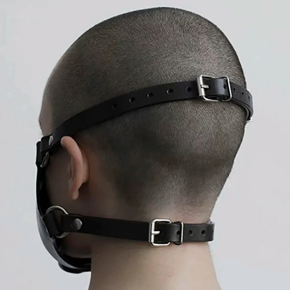Máscara Gótica Punk em Couro
