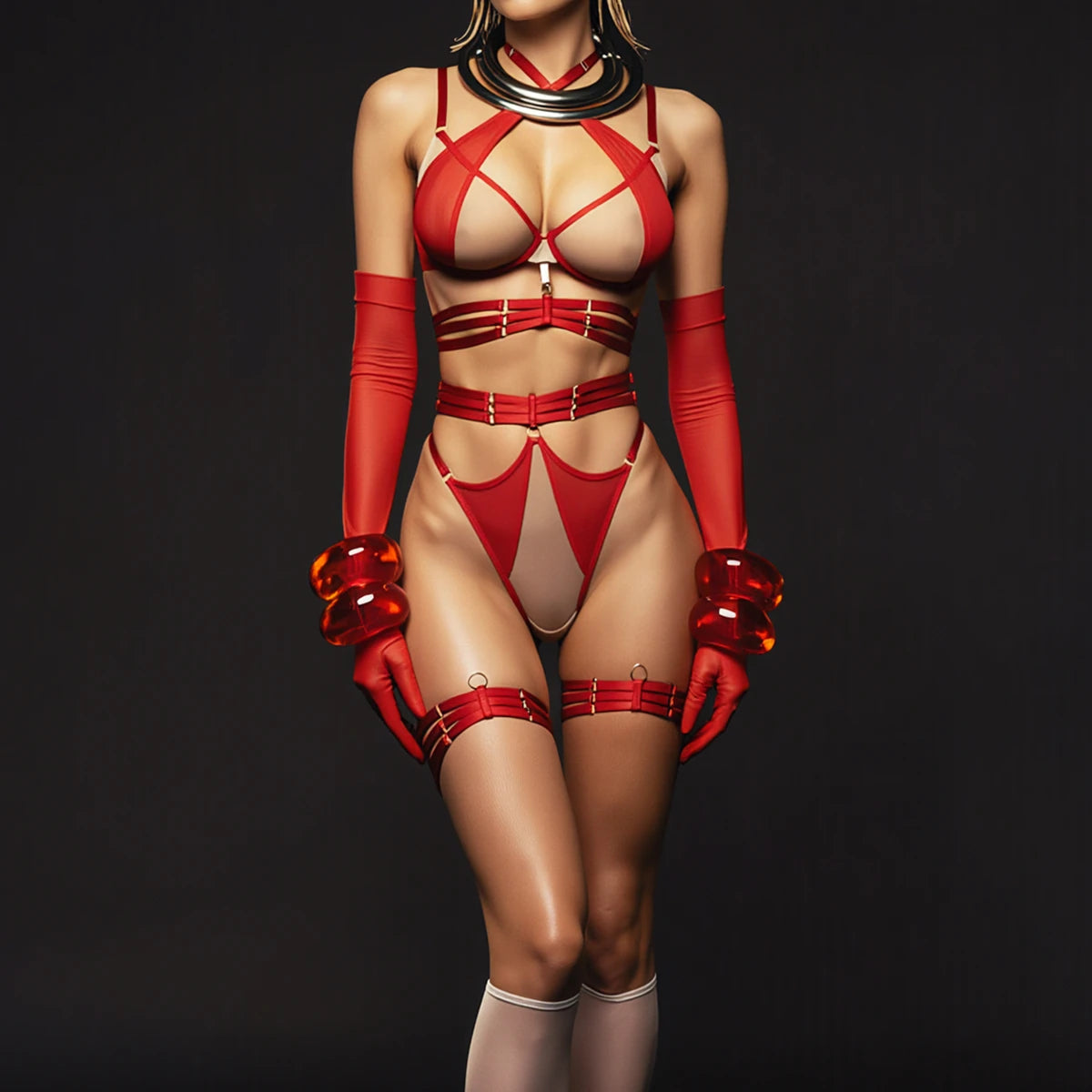 Conjunto de Lingerie Vermelha
