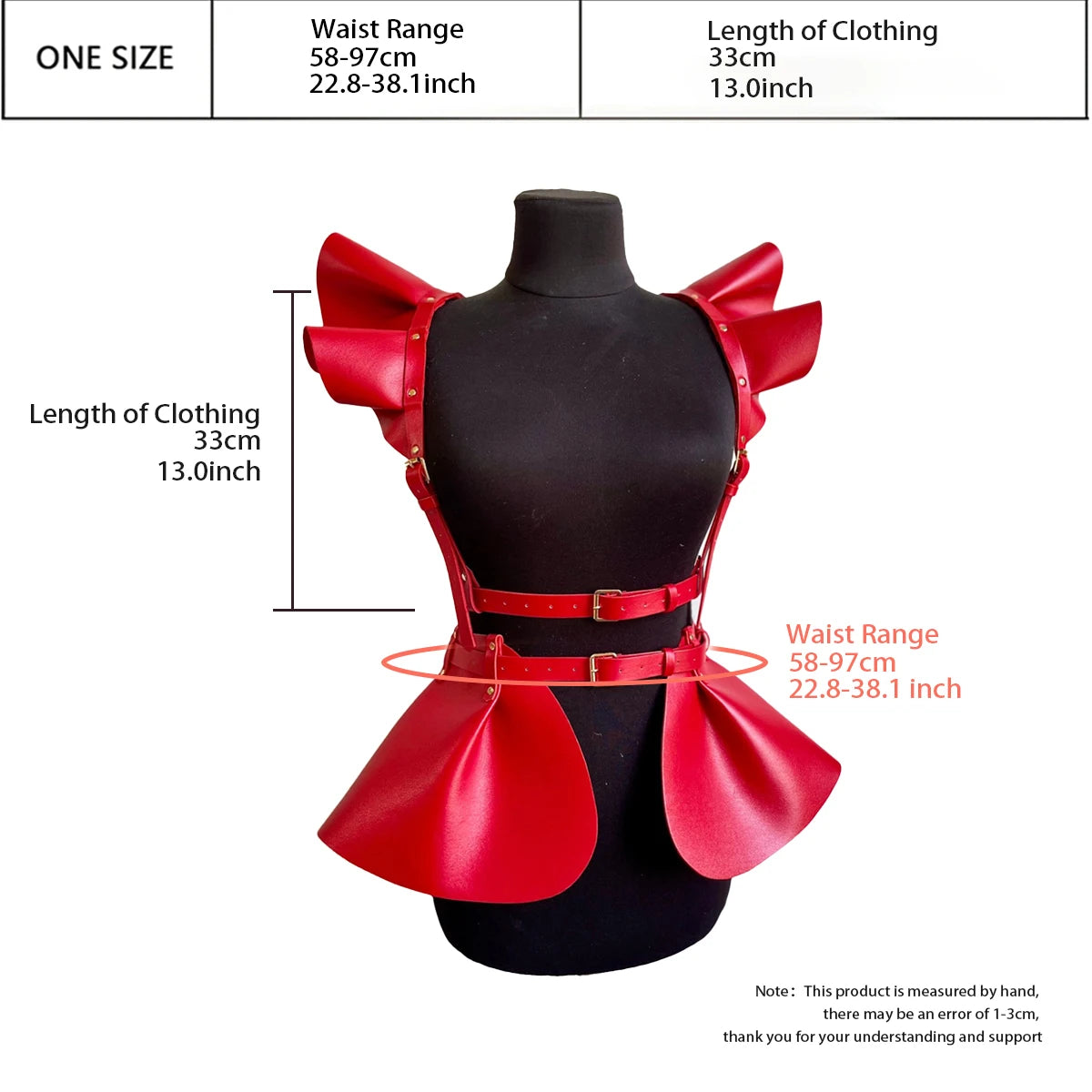 Saia Harness Gótica Feminina em Couro Preto