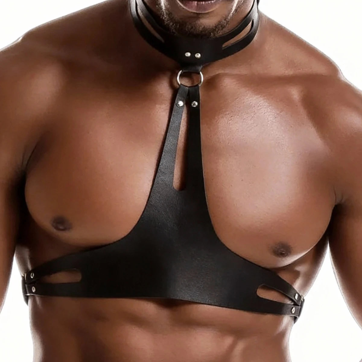 Harness Masculino Ajustável em Couro Sintético